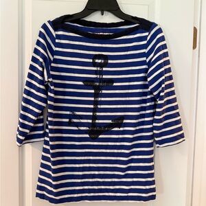 Hatley Blue and White Striped Top